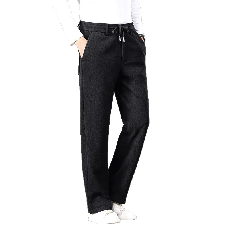 Herren Lässige Relaxed-Fit Baumwoll-Mix Freizeithose mit Kordelzug und geradem Bein Nord Taschen