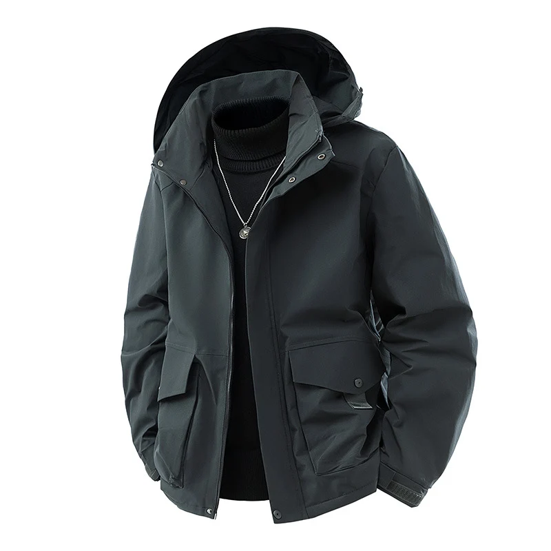 Herren Kapuzen-Parka mit technischer Wetterschutzmembran, isolierter Steppfüllung und Utility-Taschen Nord Taschen