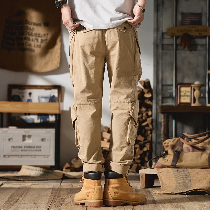 Herren Cargo-Hose im Utility-Stil mit verstärkten Knien und verstellbarem Saum Nord Taschen
