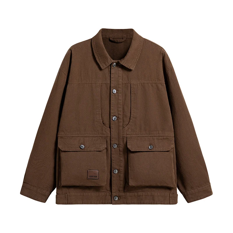 Herren Canvas-Utility Overshirt mit großen Pattentaschen und entspanntem Schnitt Nord Taschen