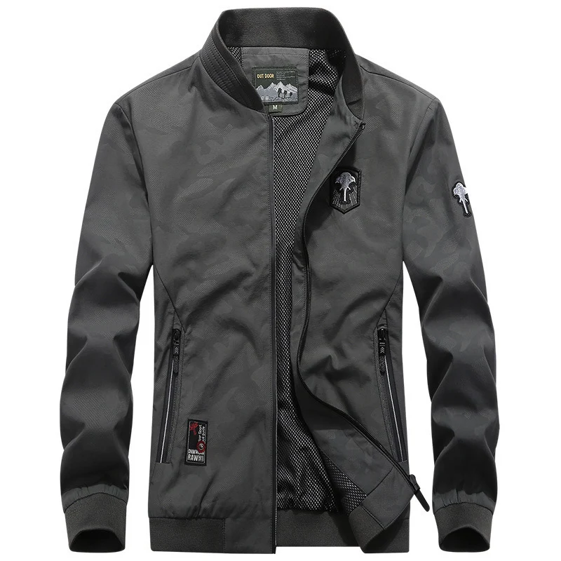 Herren Leichter Bomberblouson mit Mesh‑Futter, Reißverschlusstaschen und Stehkragen Nord Taschen
