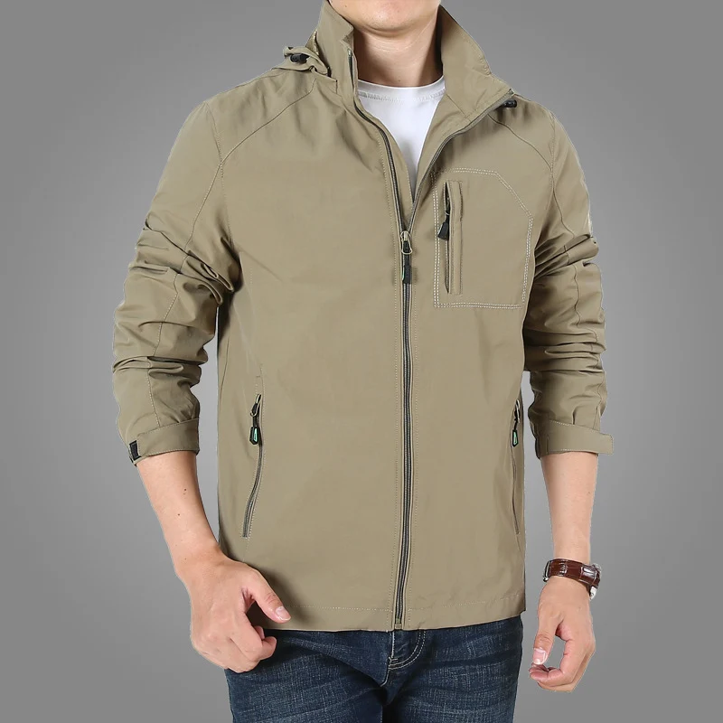 Herren leichter atmungsaktiver Fieldparka mit Mesh‑Futter und Kapuze Nord Taschen
