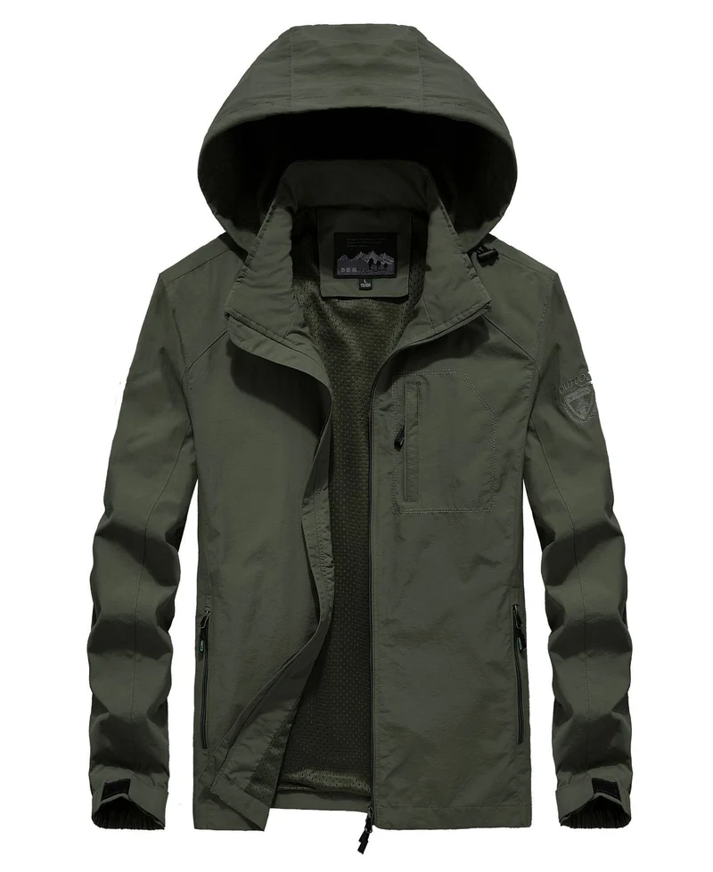 Herren leichter atmungsaktiver Fieldparka mit Mesh‑Futter und Kapuze Nord Taschen