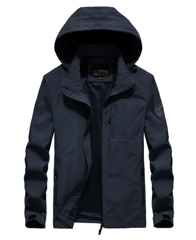 Herren leichter atmungsaktiver Fieldparka mit Mesh‑Futter und Kapuze Nord Taschen