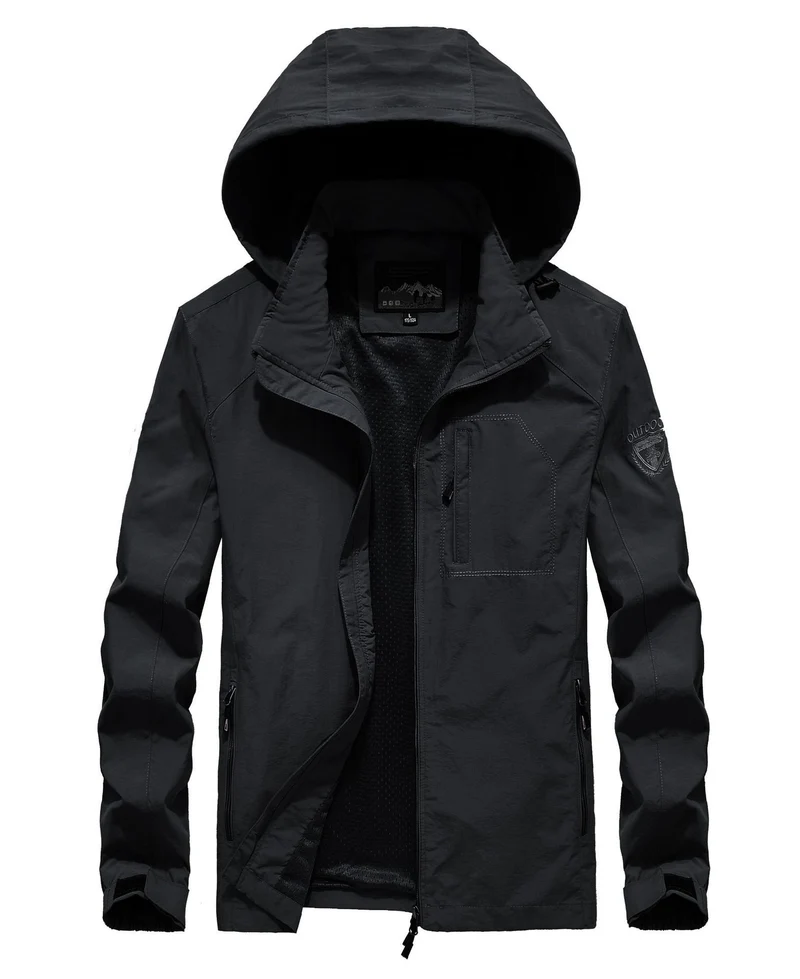 Herren leichter atmungsaktiver Fieldparka mit Mesh‑Futter und Kapuze Nord Taschen