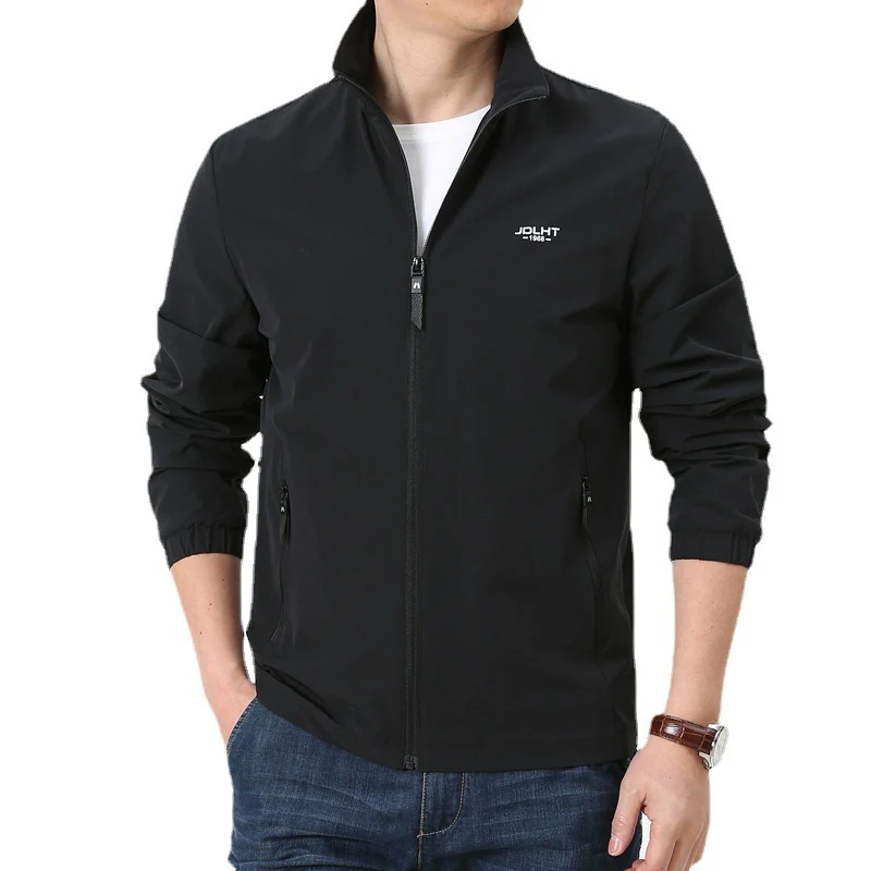 Herren Leichte winddichte Reißverschluss‑Blousonjacke mit Stehkragen und elastischen Bündchen Nord Taschen