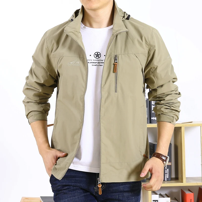 Herren leichte wind- und wasserabweisende Softshelljacke mit Kapuze, Brustreißverschluss und verstellbaren Ärmelabschlüssen Nord Taschen