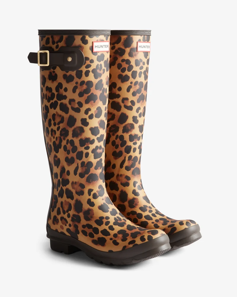 Original Tall Leopard Print Gummistiefel (Damen)