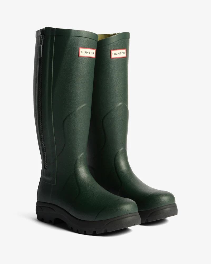 Balmoral MKII Full Zip Wellington Gummistiefel Dunkelgrün/Schwarz (Unisex)