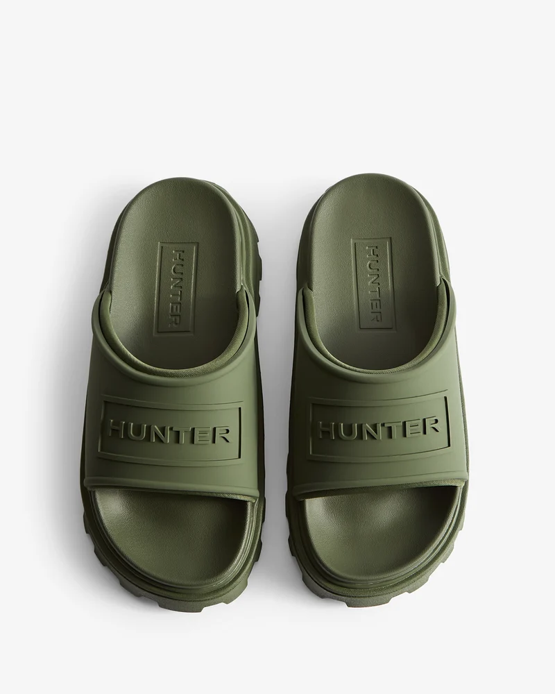 Moulded Stacked Silicon Logo Sandalen Grün (Unisex)