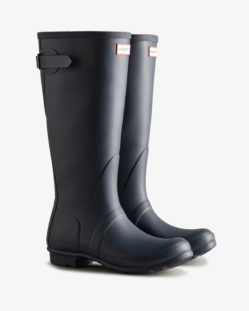 Tall Back Adjustable Wellington Gummistiefel Dunkelblau (Damen)