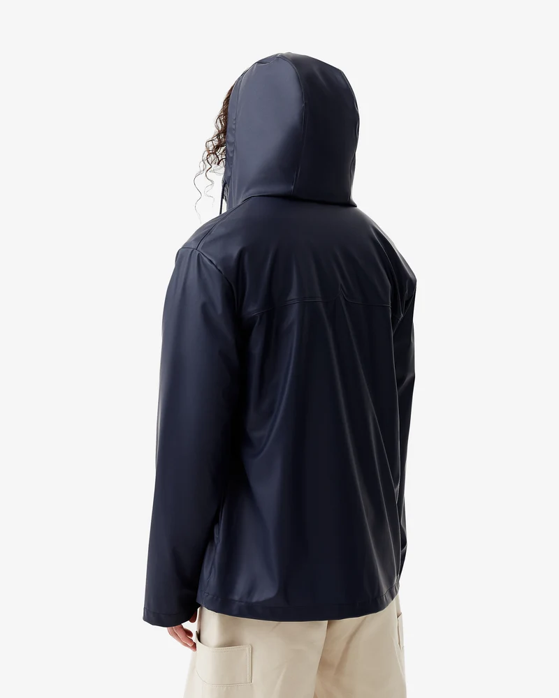 Downpour Izzy PU Kapuzenregenjacke Blau (Unisex)