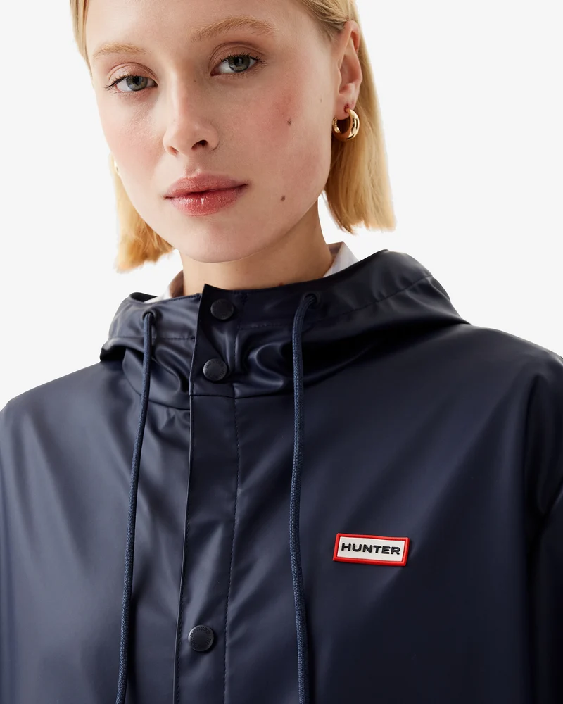 Downpour Izzy PU Kapuzenregenjacke Blau (Unisex)