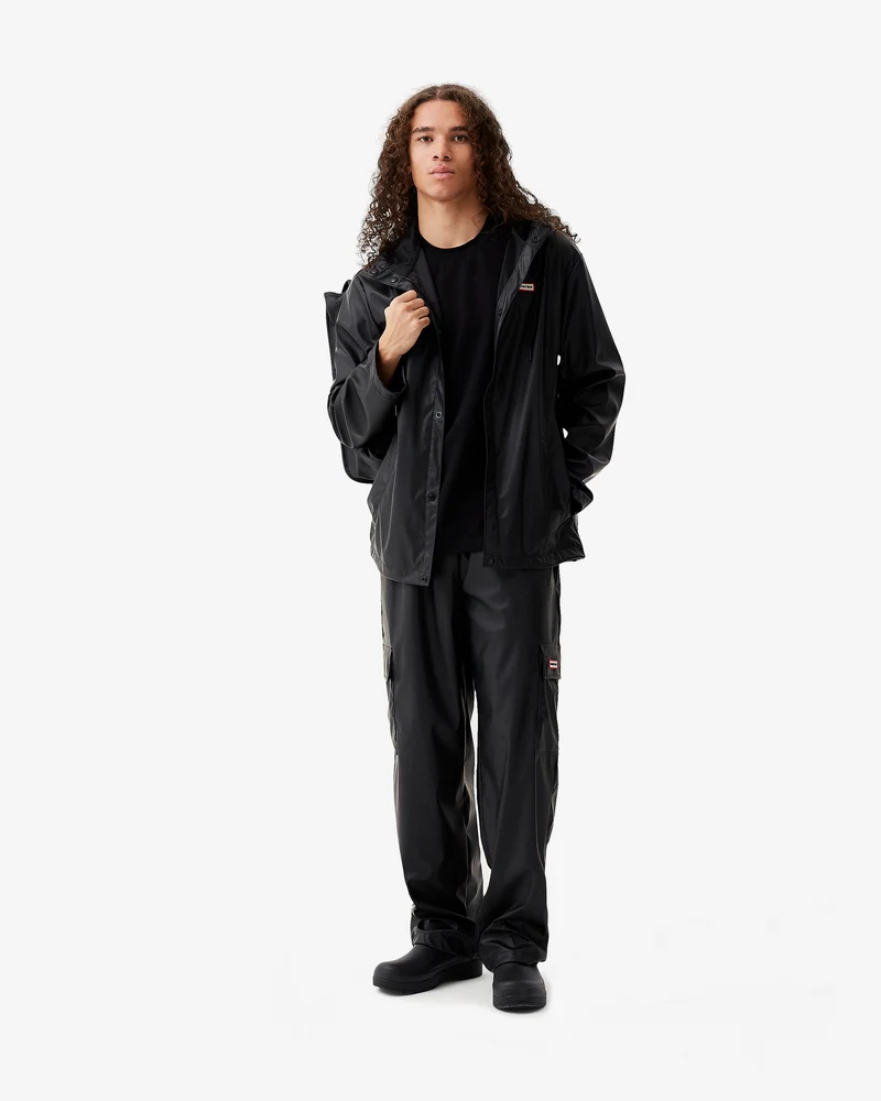 Unisex Downpour Izzy PU Kapuzenjacke Schwarz (Unisex)