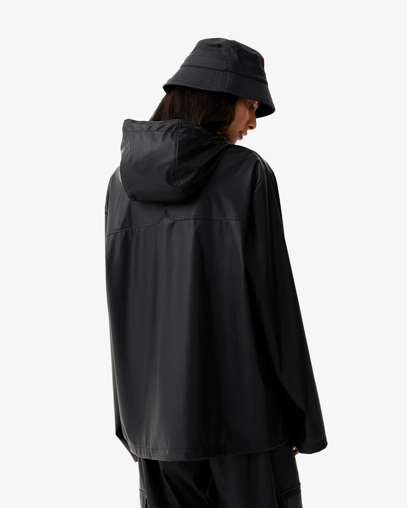 Unisex Downpour Izzy PU Kapuzenjacke Schwarz (Unisex)