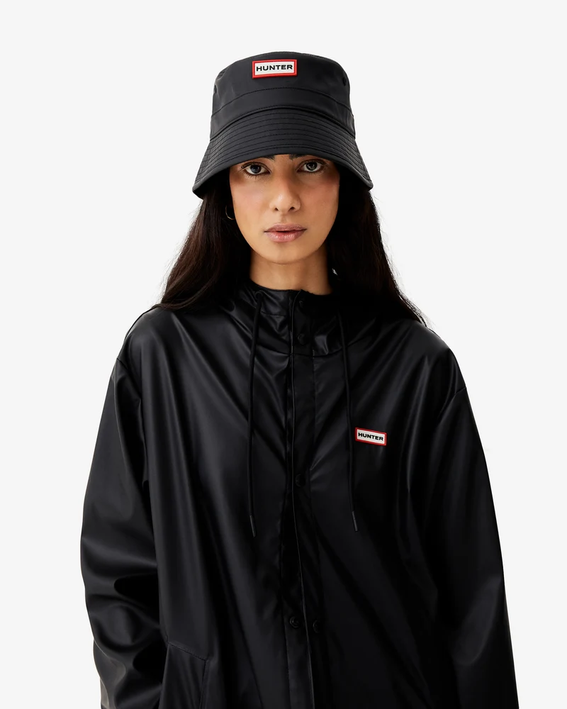 Unisex Downpour Izzy PU Kapuzenjacke Schwarz (Unisex)