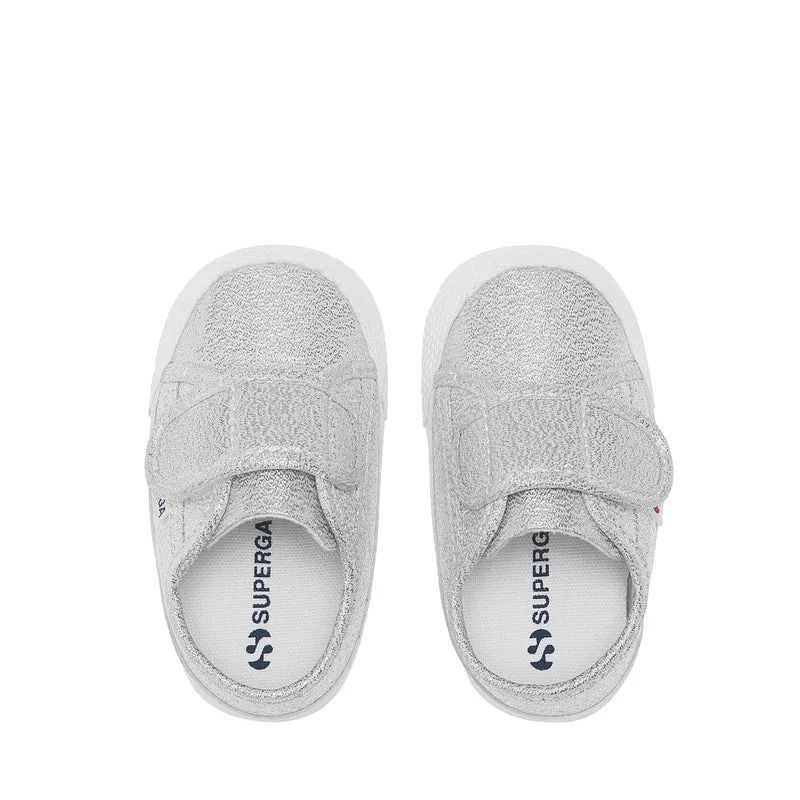 4006 BABY STRAP LAME - Sneakers - Low Cut - Girl - Grey Silver