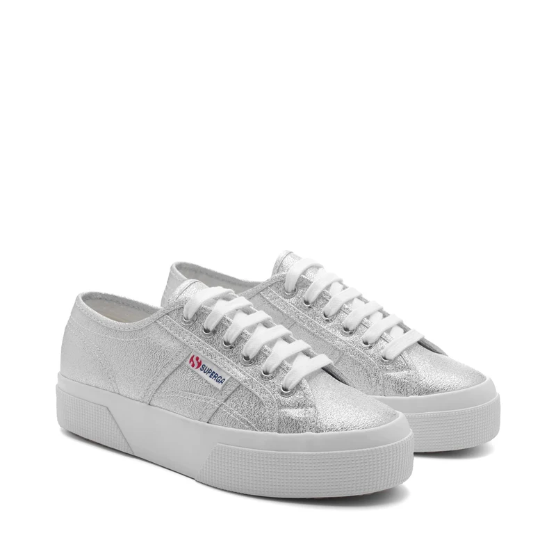 2740 PLATFORM LAME - Lady Shoes - Wedge - Woman - Grey Silver