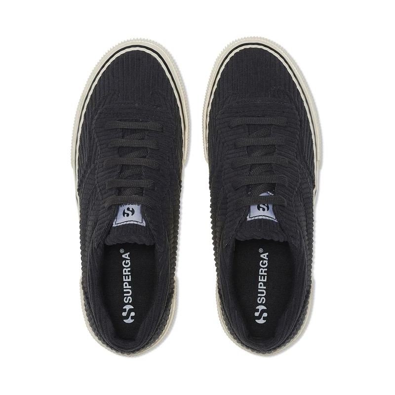 3041 REVOLLEY PLATFORM CORDUROY - Sneakers - Wedge - Woman - Black Bristol-FOff White