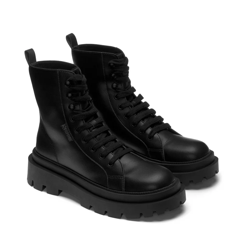 3051 ALPINA APEX HIGH VEGAN MATERIAL - Ankle Boots - Laced - Woman - Total Black