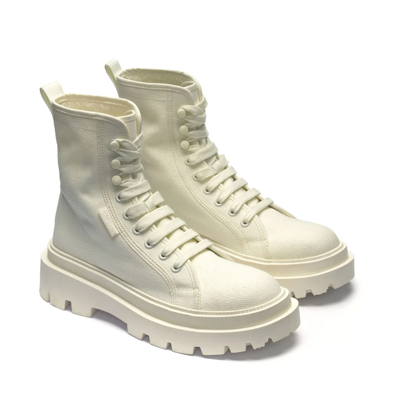 3051 ALPINA APEX HIGH - Ankle Boots - Laced - Woman - Total Beige Natural