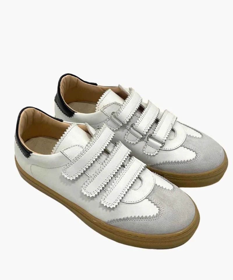 Sneaker Klettverschluss Damen Weiß – Marie Morenz