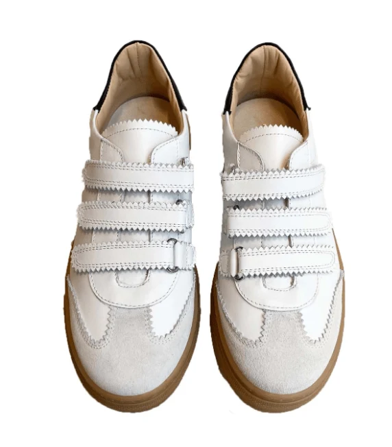 Sneaker Klettverschluss Damen Weiß – Marie Morenz