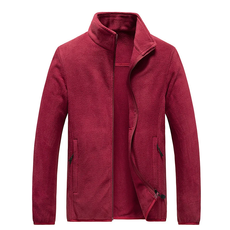 Herren Fleecejacke mit durchgehendem Reißverschluss, Stehkragen und praktischen Reißverschlusstaschen Nord Taschen