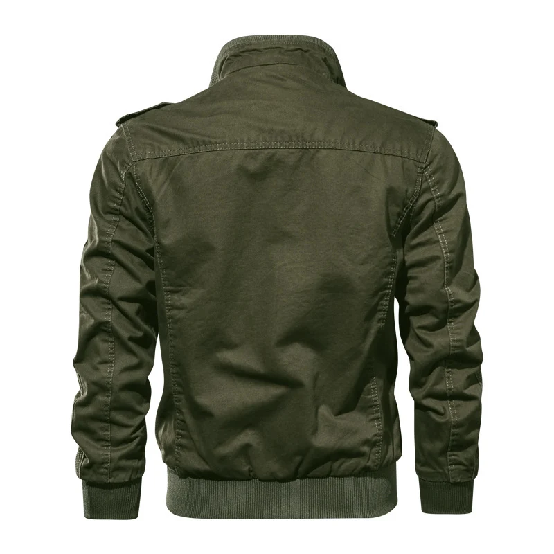 Herren Fieldbomberjacke im Military-Utility-Stil mit Schulterpatten, Rippenbündchen und aufgesetzten Brusttaschen Nord Taschen