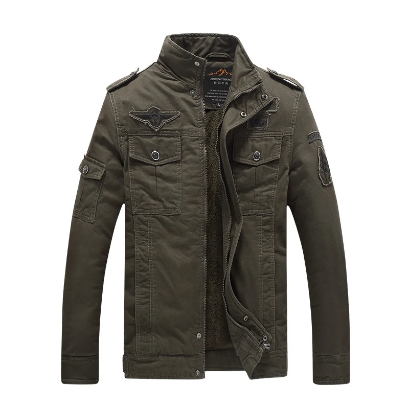 Herren Fieldblouson im Aviator-Look mit Teddyfleece-Futter und Schulterpatten Nord Taschen