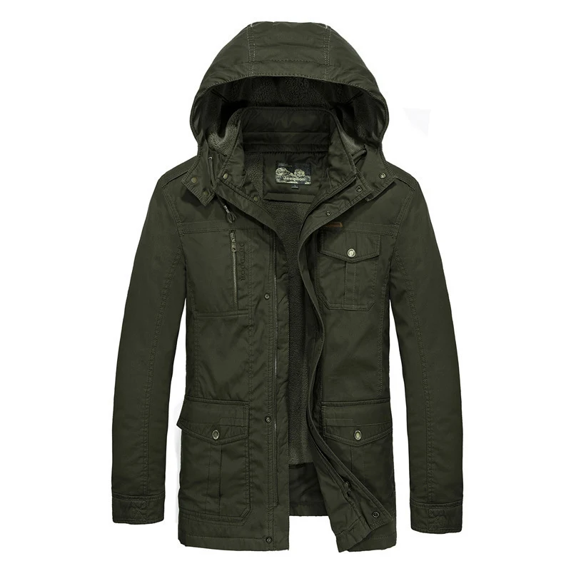 Herren Feldparka mit Teddyfutter und verstellbarer Kapuze Nord Taschen