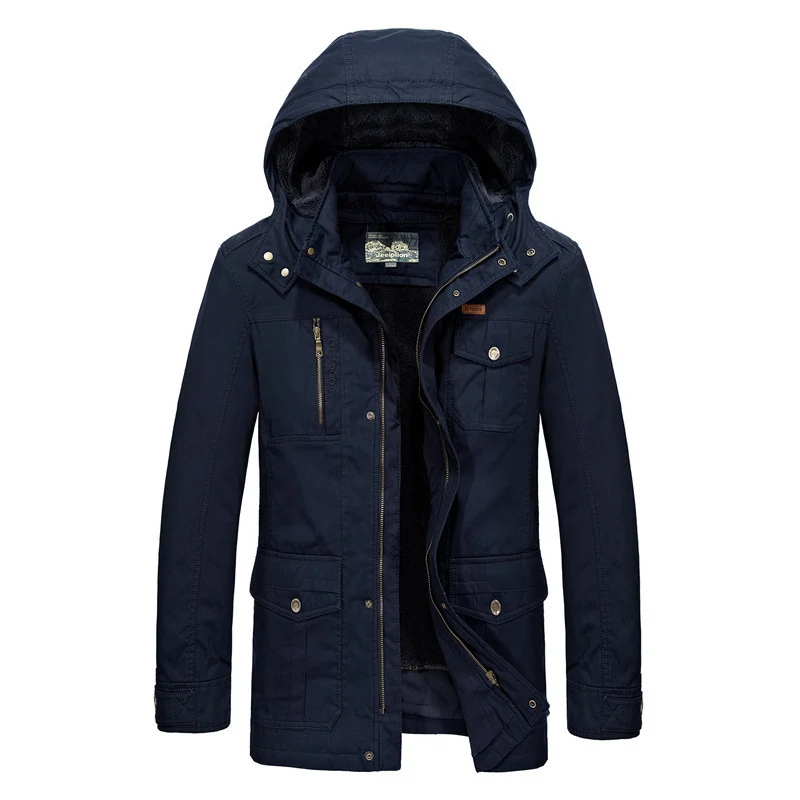 Herren Feldparka mit Teddyfutter und verstellbarer Kapuze Nord Taschen