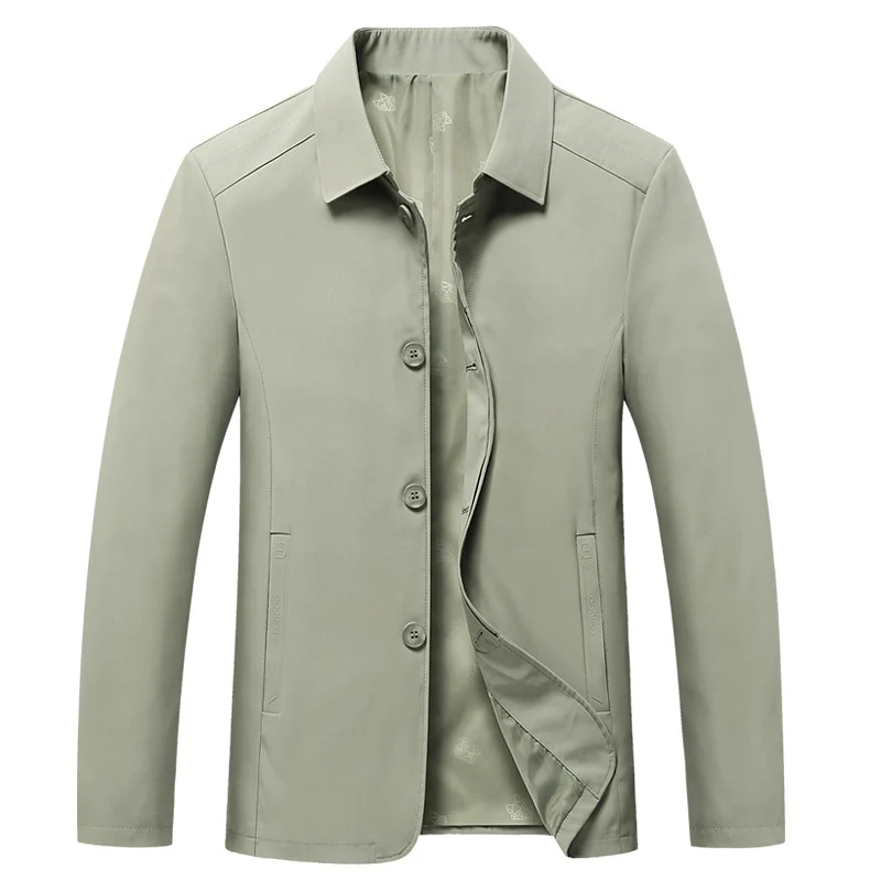 Herren elegantes leichtes City-Sakko im Blouson-Stil mit Hemdkragen und gefüttertem Innenfutter Nord Taschen