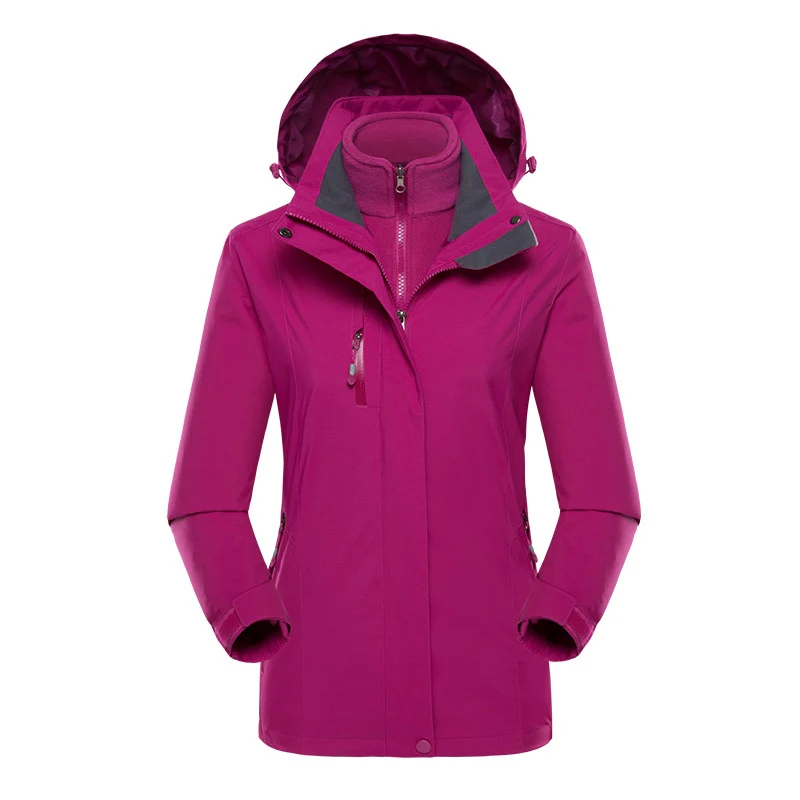 Herren dreiteilige Softshell-Winterjacke mit herausnehmbarer Fleece-Innenjacke und abnehmbarer Kapuze Nord Taschen