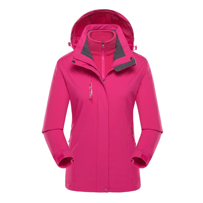 Herren dreiteilige Softshell-Winterjacke mit herausnehmbarer Fleece-Innenjacke und abnehmbarer Kapuze Nord Taschen