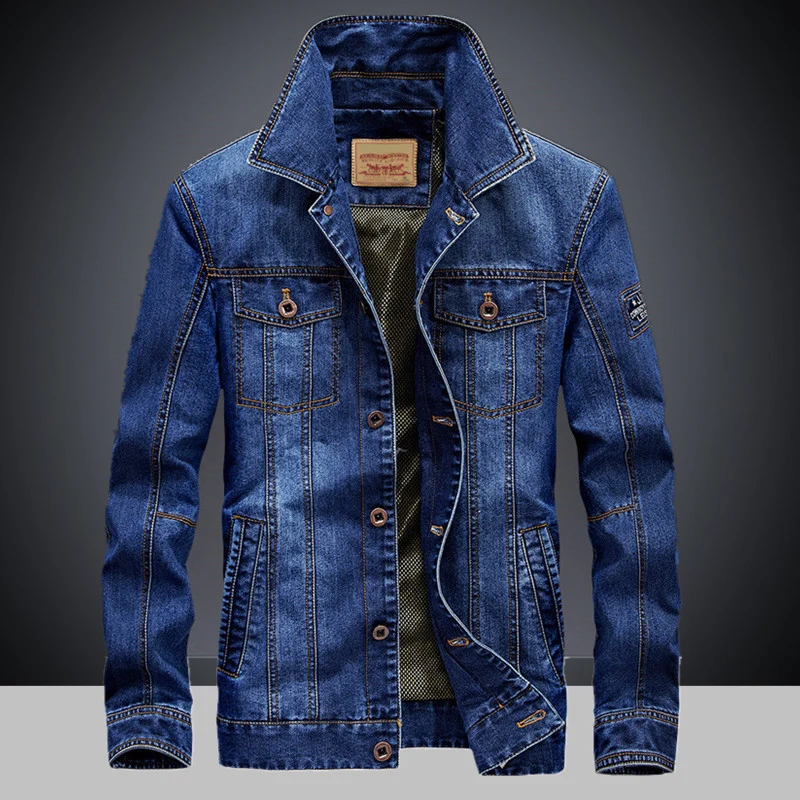 Herren Denimjacke mit Mesh-Innenfutter und hohem Stehkragen Nord Taschen