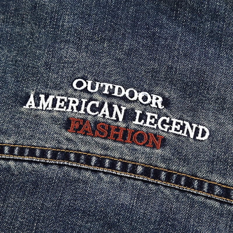 Herren Denimjacke mit Mesh-Innenfutter und hohem Stehkragen Nord Taschen