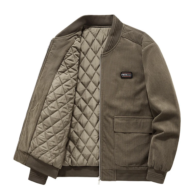 Herren Cordblouson mit gesteppter Thermo-Innenfüllung Nord Taschen