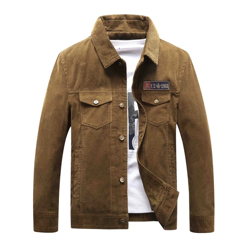 Herren Cord‑Truckerjacke mit Teddyfutter und aufgesetzten Brusttaschen Nord Taschen