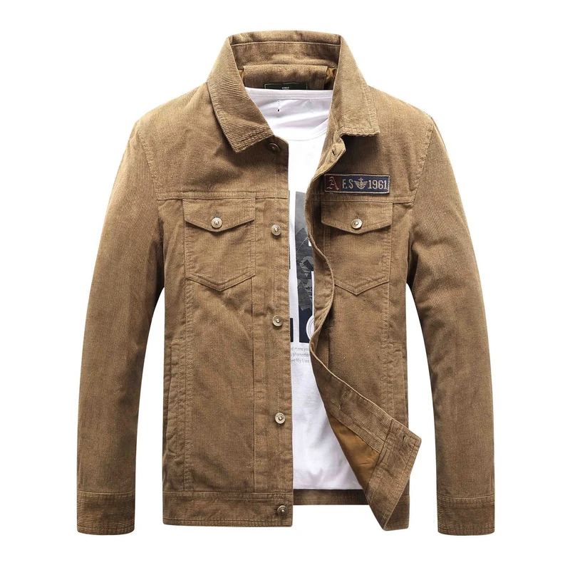 Herren Cord‑Truckerjacke mit Teddyfutter und aufgesetzten Brusttaschen Nord Taschen