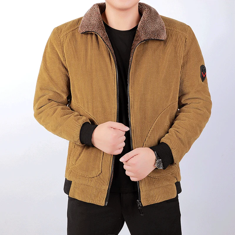 Herren Cord-Blouson mit Sherpa-Kragen und wärmender Teddyfutter-Innenseite Nord Taschen