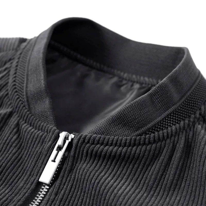 Herren Cord-Blouson im Bomberstil aus Feincord mit Stehkragen Nord Taschen