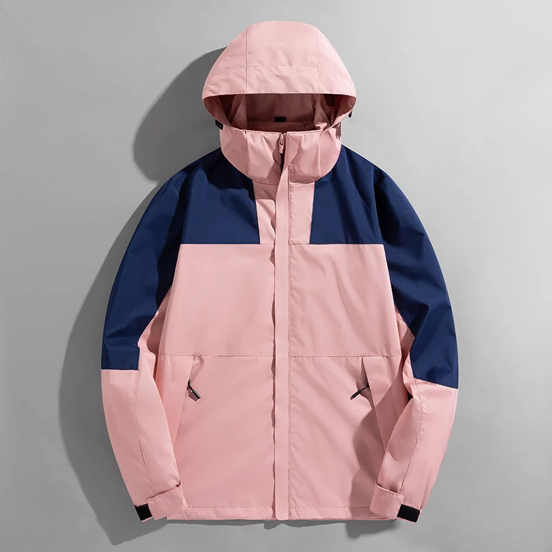 Herren Colorblock Wind- und Wasserabweisende Kapuzenjacke mit atmungsaktiver Softshell-Membran Nord Taschen