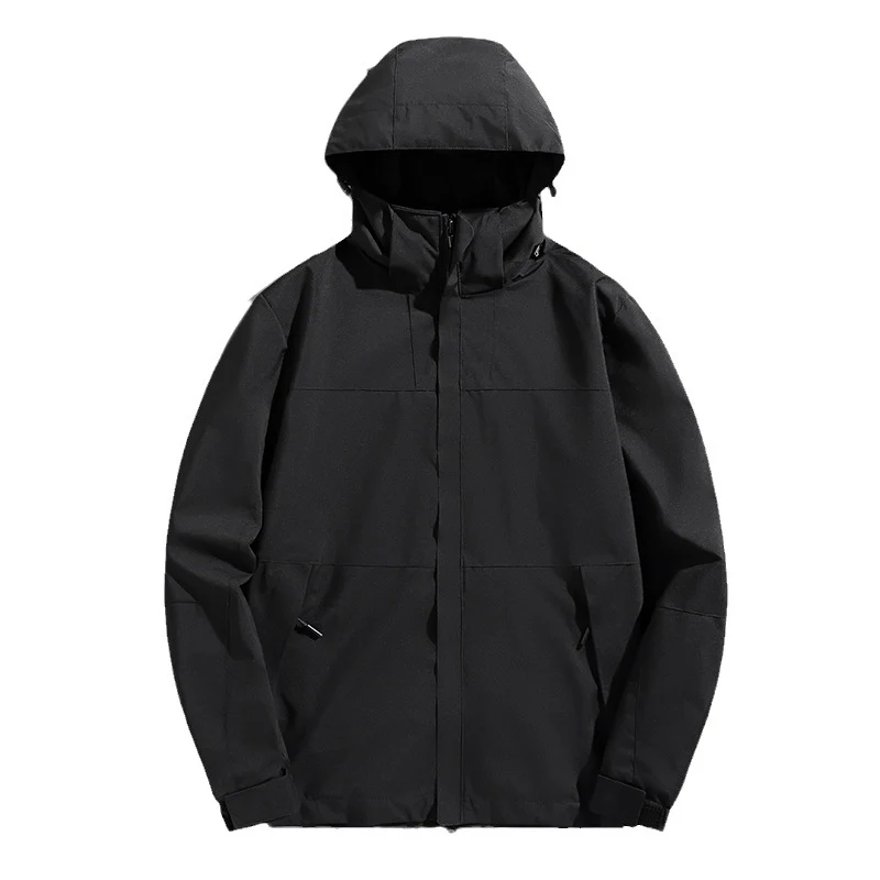 Herren Colorblock Wind- und Wasserabweisende Kapuzenjacke mit atmungsaktiver Softshell-Membran Nord Taschen