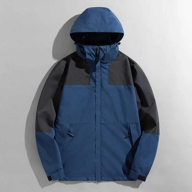 Herren Colorblock Wind- und Wasserabweisende Kapuzenjacke mit atmungsaktiver Softshell-Membran Nord Taschen