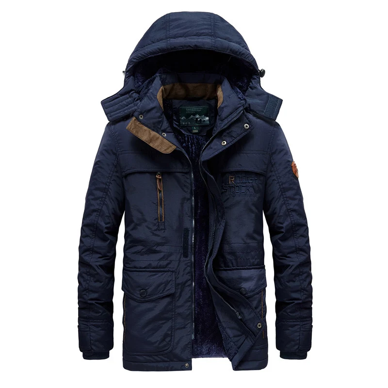 Herren City-Fieldparka mit thermischem Teddyfutter, winddichter Frontleiste und Mehrzweck-Außentaschen Nord Taschen