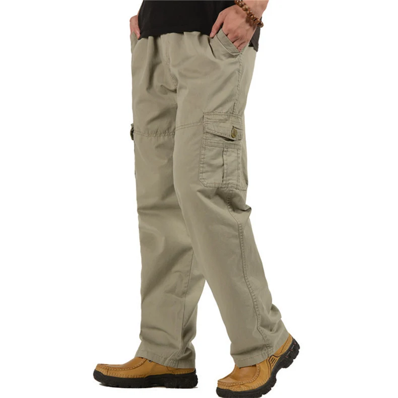 Herren Cargohose mit elastischem Bund, multifunktionalen Utility‑Taschen und geradem Schnitt Nord Taschen