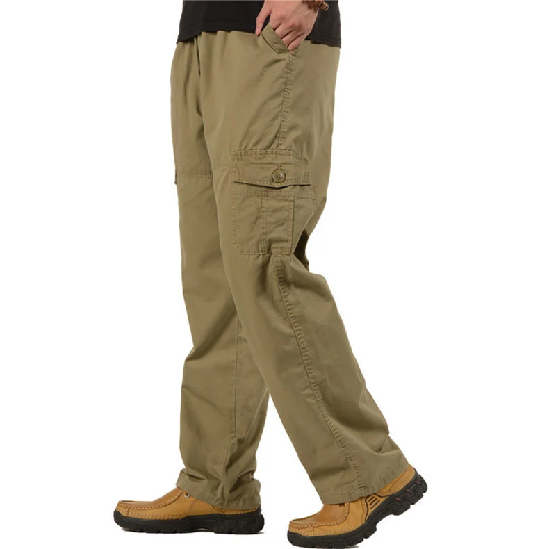 Herren Cargohose mit elastischem Bund, multifunktionalen Utility‑Taschen und geradem Schnitt Nord Taschen