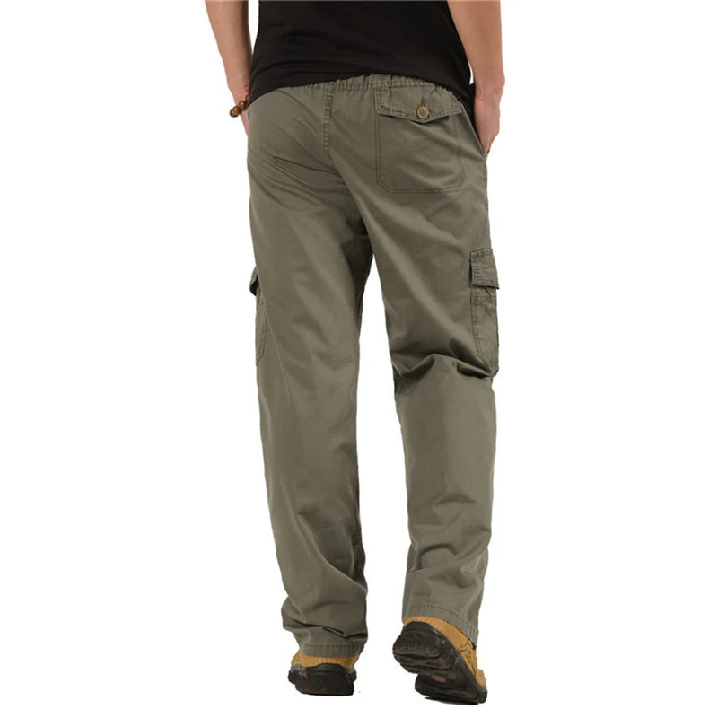 Herren Cargohose mit elastischem Bund, multifunktionalen Utility‑Taschen und geradem Schnitt Nord Taschen