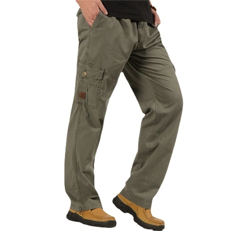 Herren Cargohose mit elastischem Bund, multifunktionalen Utility‑Taschen und geradem Schnitt Nord Taschen
